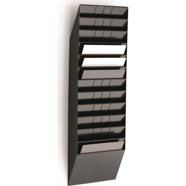 Durable FB Brochureholder | 12 | A4 tværf. | Sort