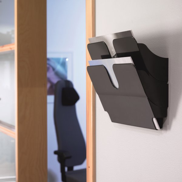 Durable FP Brochureholder | 2 | A4 tværf. | Sort