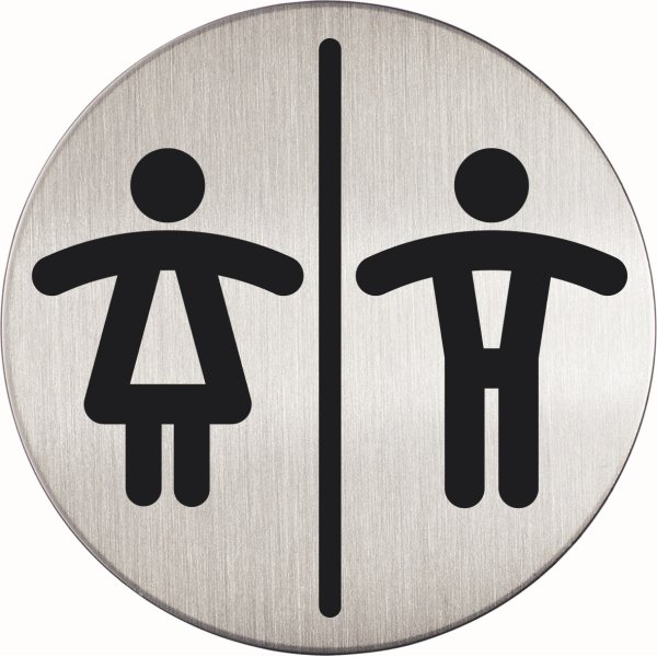 Durable Skilt | Rundt | Dame/Herre toilet