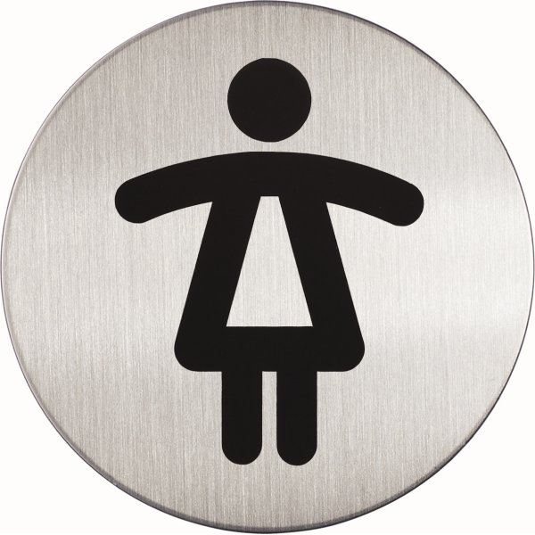 Durable Skilt | Rundt | Dame toilet