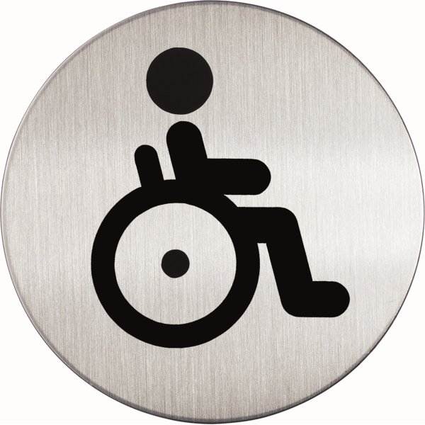 Durable Skilt | Rundt | Handicap toilet