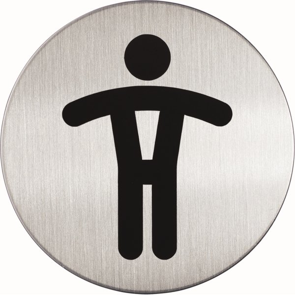 Durable Skilt | Rundt | Herretoilet