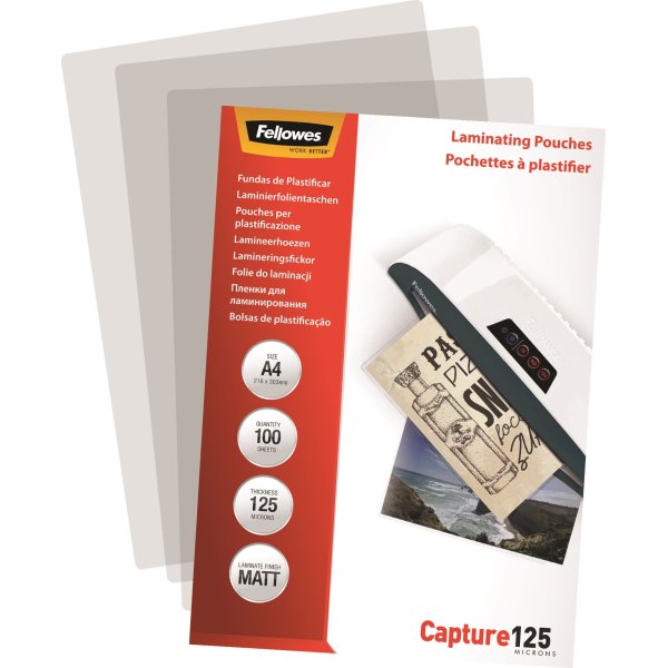 Fellowes Capture 125 mic A4 Lamineringslomme, mat