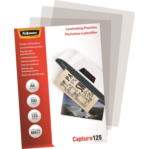 Fellowes Capture 125 mic A4 Lamineringslomme, mat