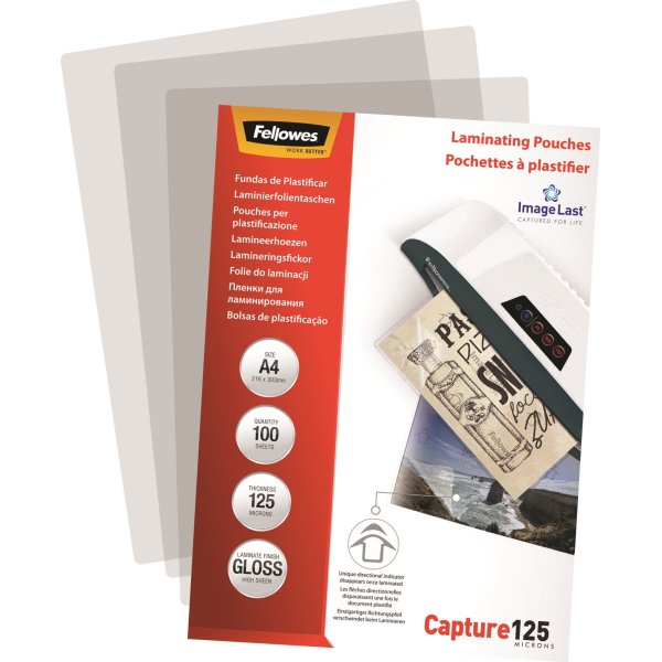 Fellowes Capture 125 mic A4 lamineringslomme gloss