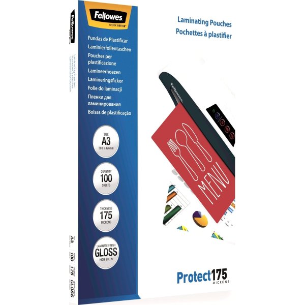 Fellowes Protect 175 mic A3 lamineringslomme gloss