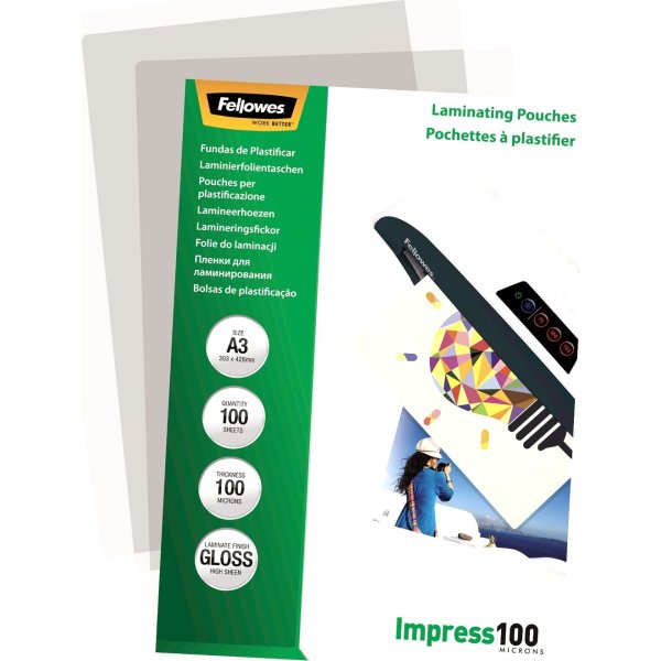 Lamineringsfickor Fellowes Impress A3 100 micron
