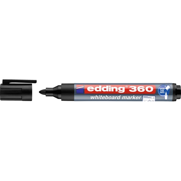 Edding 360 whiteboard markere, sæt m. 4stk, ass.