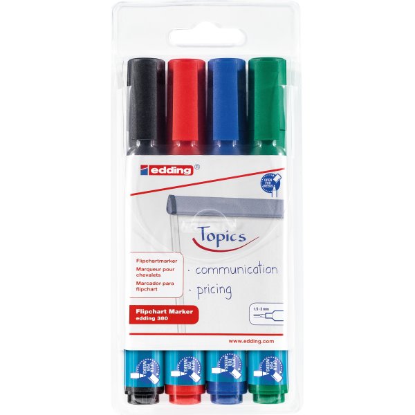 Edding 380 Flipover Marker | 4 farver