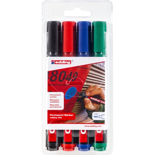 Edding 330 Permanent Marker | 4 farver