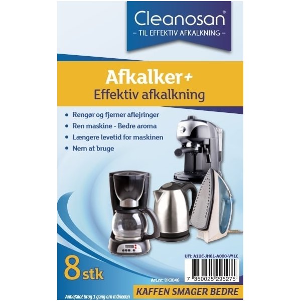 Cleanosan Rengøringstabs | Afkalker+ | 8 tabs