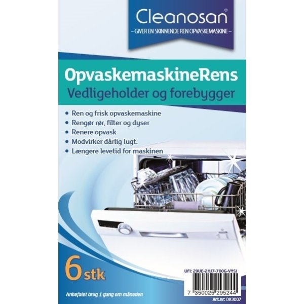 Cleanosan Rengøringstabs | Opvaskemaskine | 6 stk