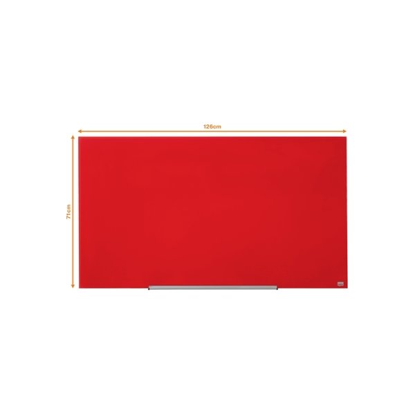 Nobo Glastavle Impression Pro 57" rød