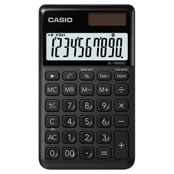 Casio SL-1000SC-BK bordregner, sort
