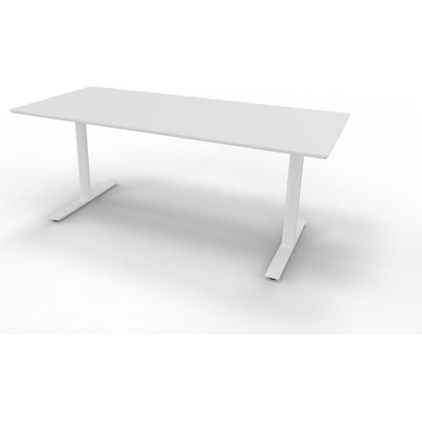 InLine hæve-/sænkebord, 180x80 cm, hvid/hvid
