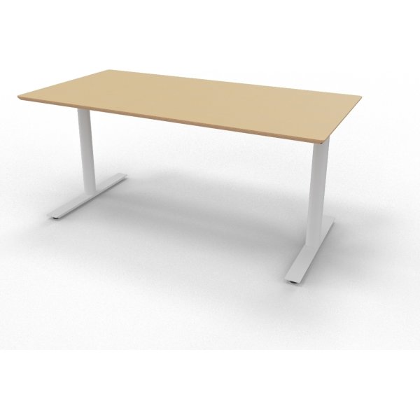 InLine hæve-/sænkebord, 160x80 cm, bøg/alu