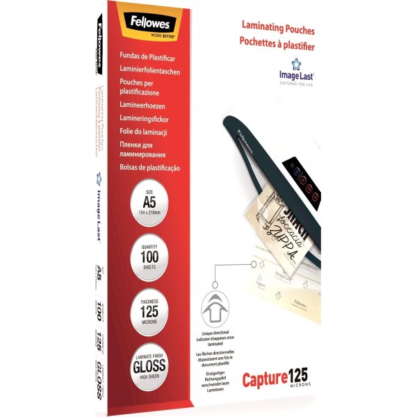 Fellowes Capture 125 mic A5 lamineringslomme gloss