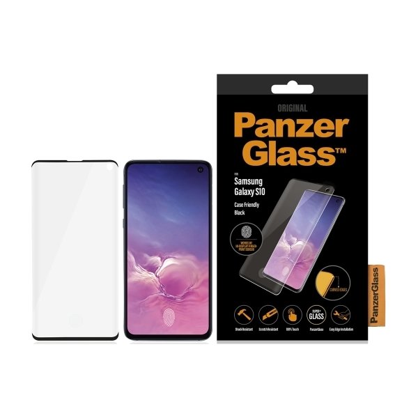 PanzerGlass® Samsung Galaxy S10 sort, CaseFriendly