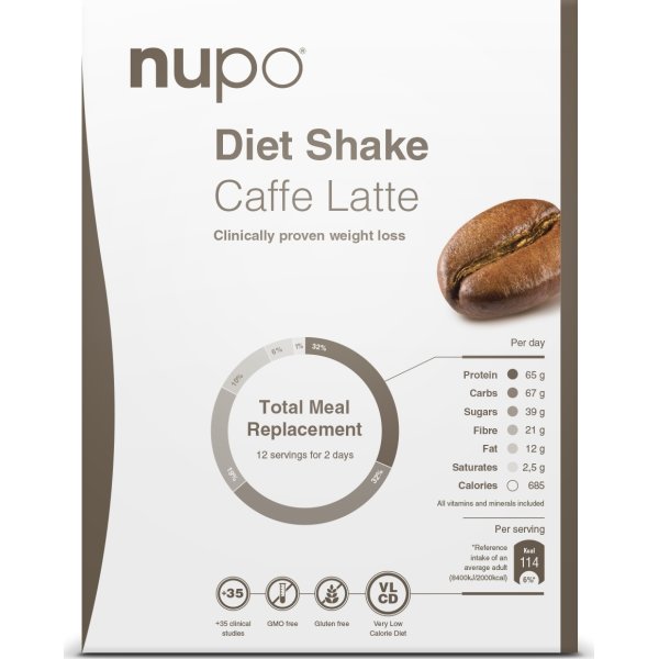 Nupo Diet shake Caffe Latté, 384g