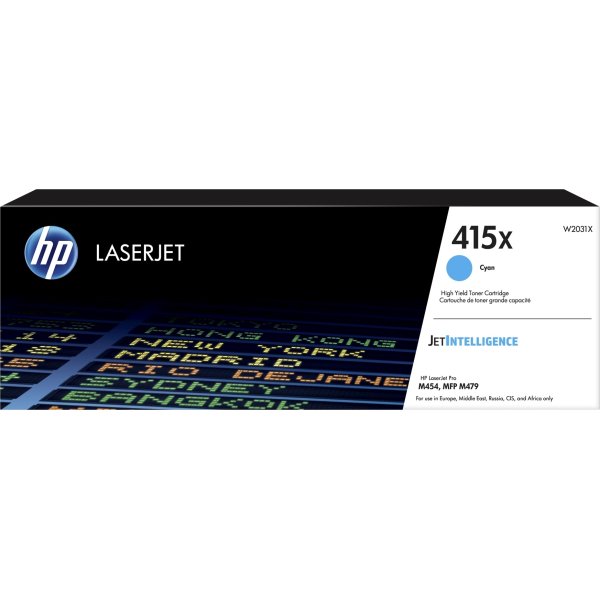 HP Color LaserJet 415X lasertoner, cyan, 6.000 s.