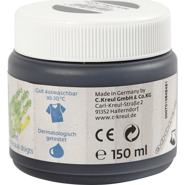 Fingerfärg Mucki 150 ml svart