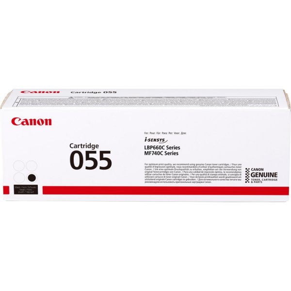 Canon 055 lasertoner, sort, 2.300 sider