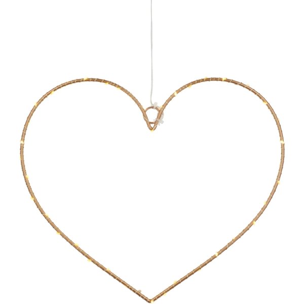 Liva hjerte m. 40 LED, Guld