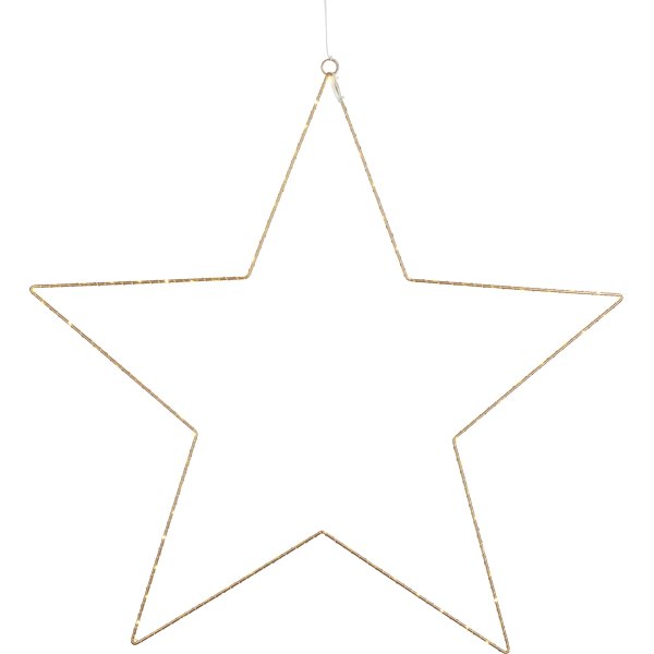 Liva stjerne, 80 LED, Ø70 cm, guld