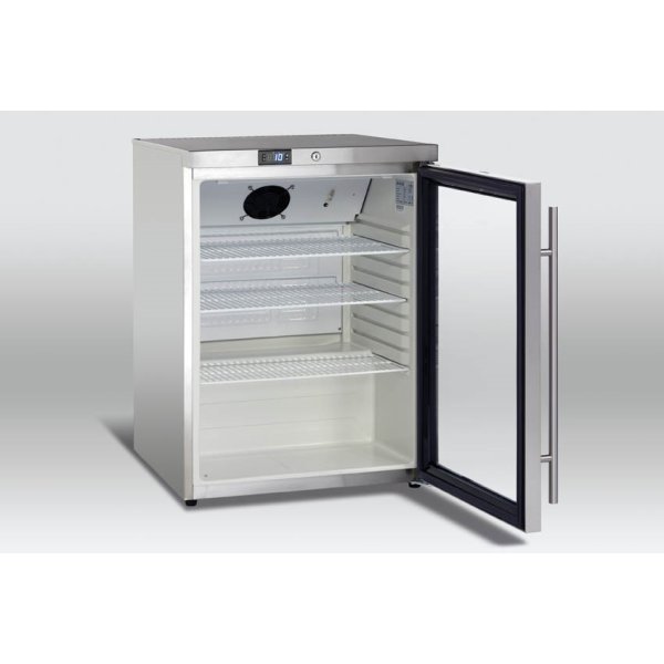 Scandomestic SK 145 GD køleskab med glasdør