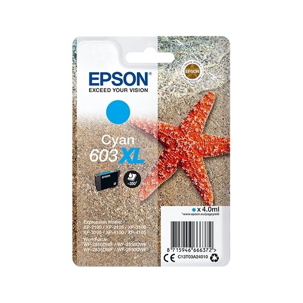 Epson 603XL blækpatron, cyan, blister