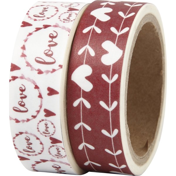 Vivi Gade Maskingtape, 15mm, 2 rl, love/hjerter