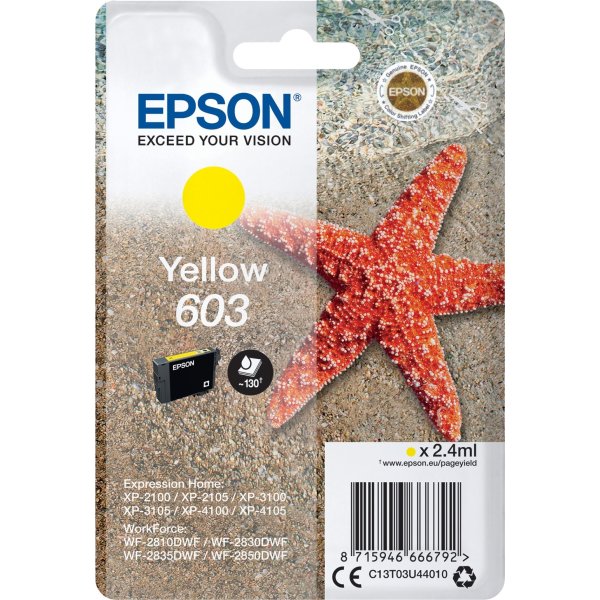 Epson 603 blækpatron, gul, blister