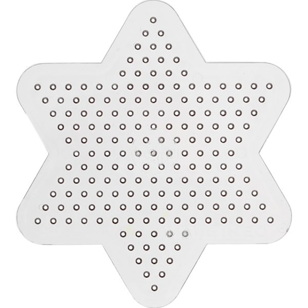 Perleplade, 10x10 cm, lille stjerne