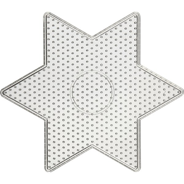 Perleplade, 15x15 cm, stor stjerne