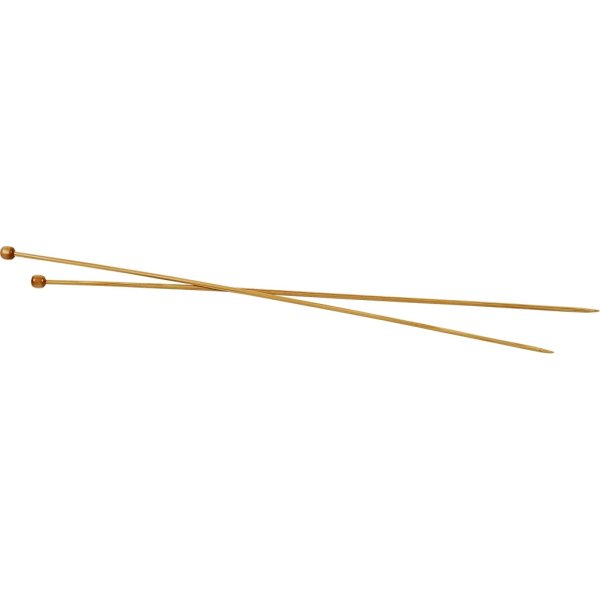 Strikkepinde, nr. 3, L: 35 cm, bambus