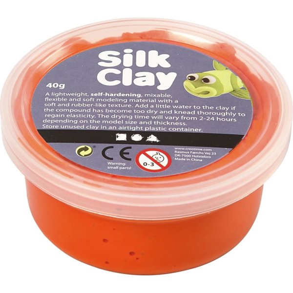 Silk Clay Modellervoks, 40 g, orange