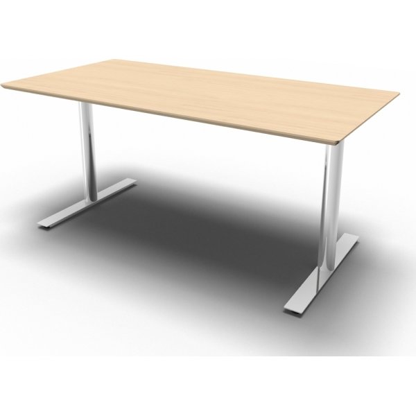 Inline Kantinebord, 200x80 cm, Birk/Krom