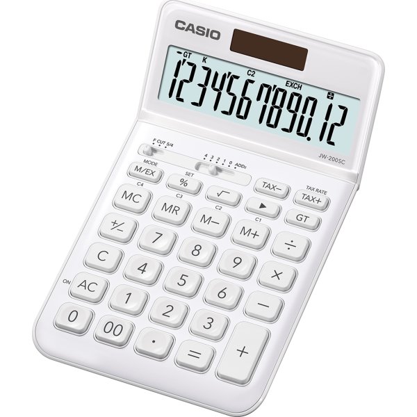 Casio JW-200SC bordregner, hvid
