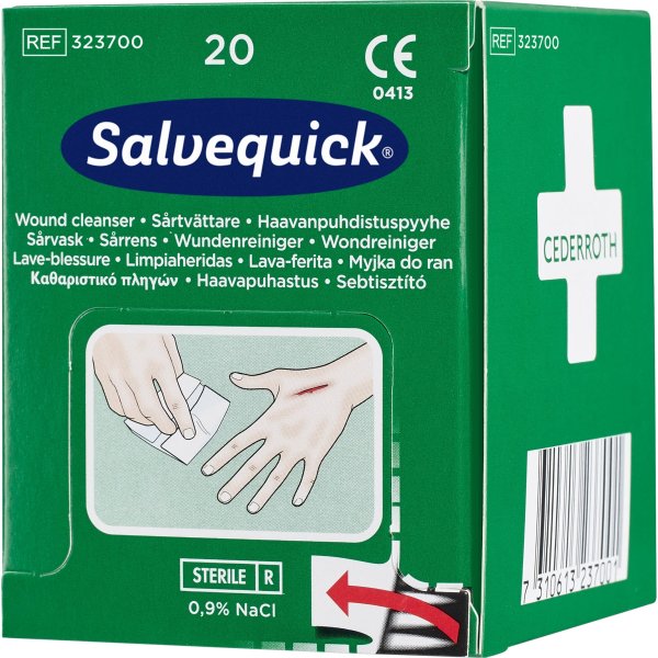 Salvequick Sårrens | Vådservietter | 20 stk