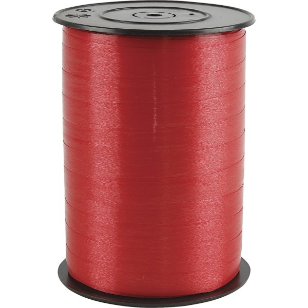 Gavebånd, 10 mm x 250 m, blank rød