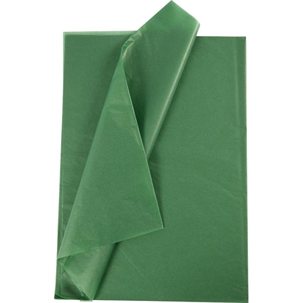 Silkepapir, 50x70 cm, 14g, 25 ark, grøn