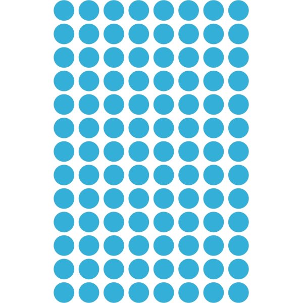 Avery Etiket farvedots | Ø8 mm | Blå | 416 stk.