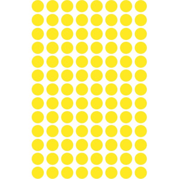 Avery 3013 manuelle etiketter, 8mm, gule, 416 stk