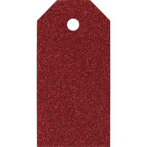 ViviGade Manillamærker 5x10cm, 15stk, glitter rød