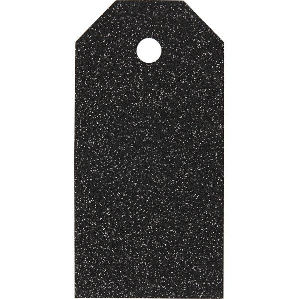 ViviGade Manillamærker 5x10cm, 15stk, glitter sort