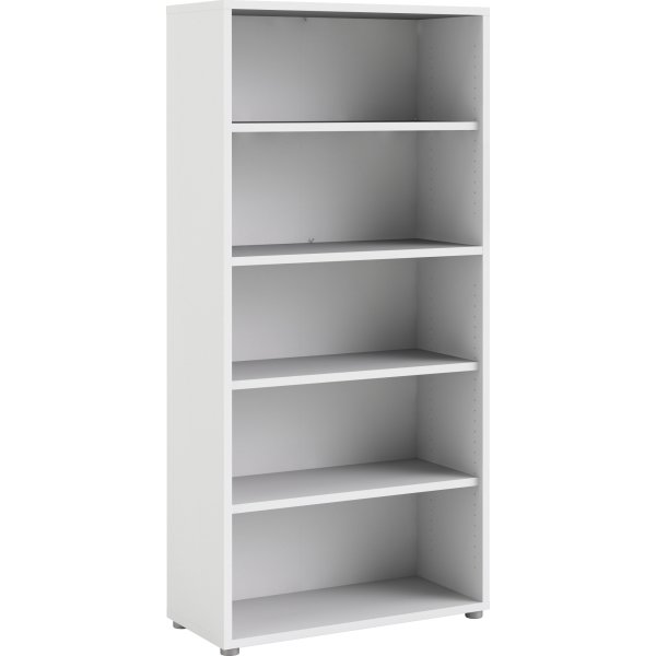 BudgetLine reol med 5 rum, hvid