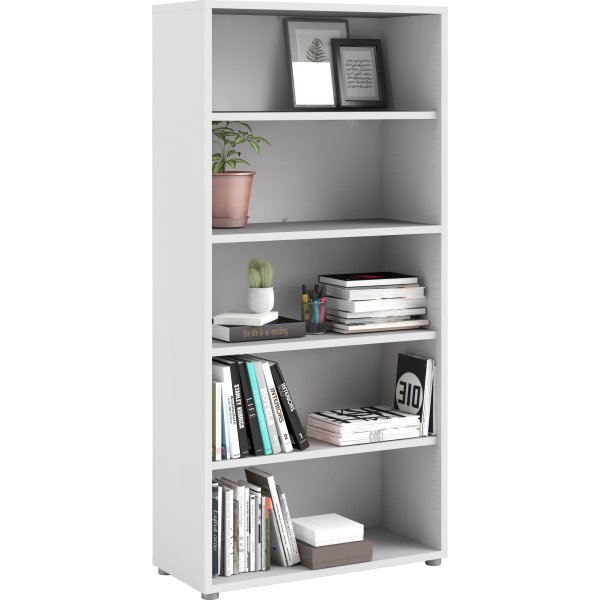 BudgetLine reol med 5 rum, hvid