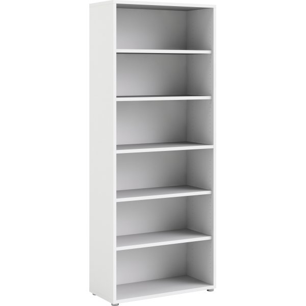 BudgetLine reol med 6 rum, hvid