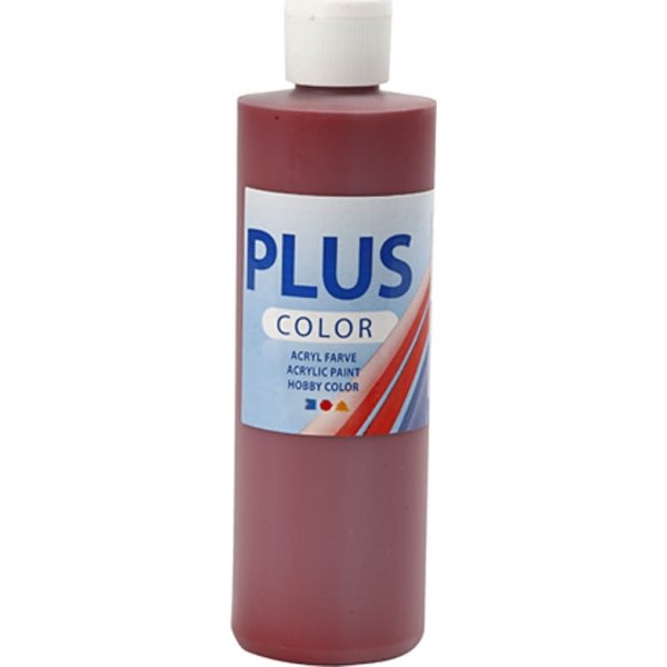 Plus Color Hobbymaling, 250 ml, berry red