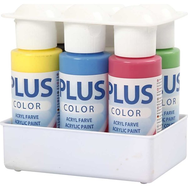 Color Hobbymaling | 6x60 ml | Primærfarver Lomax A/S